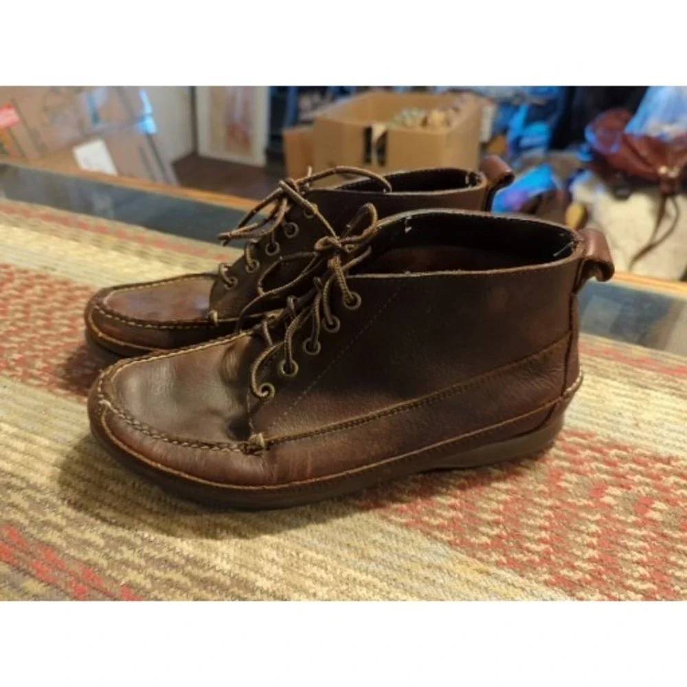 Vintage Distressed Brown‎ Bass Moc Moccasin Shoe Ankle Boots 7.5 D